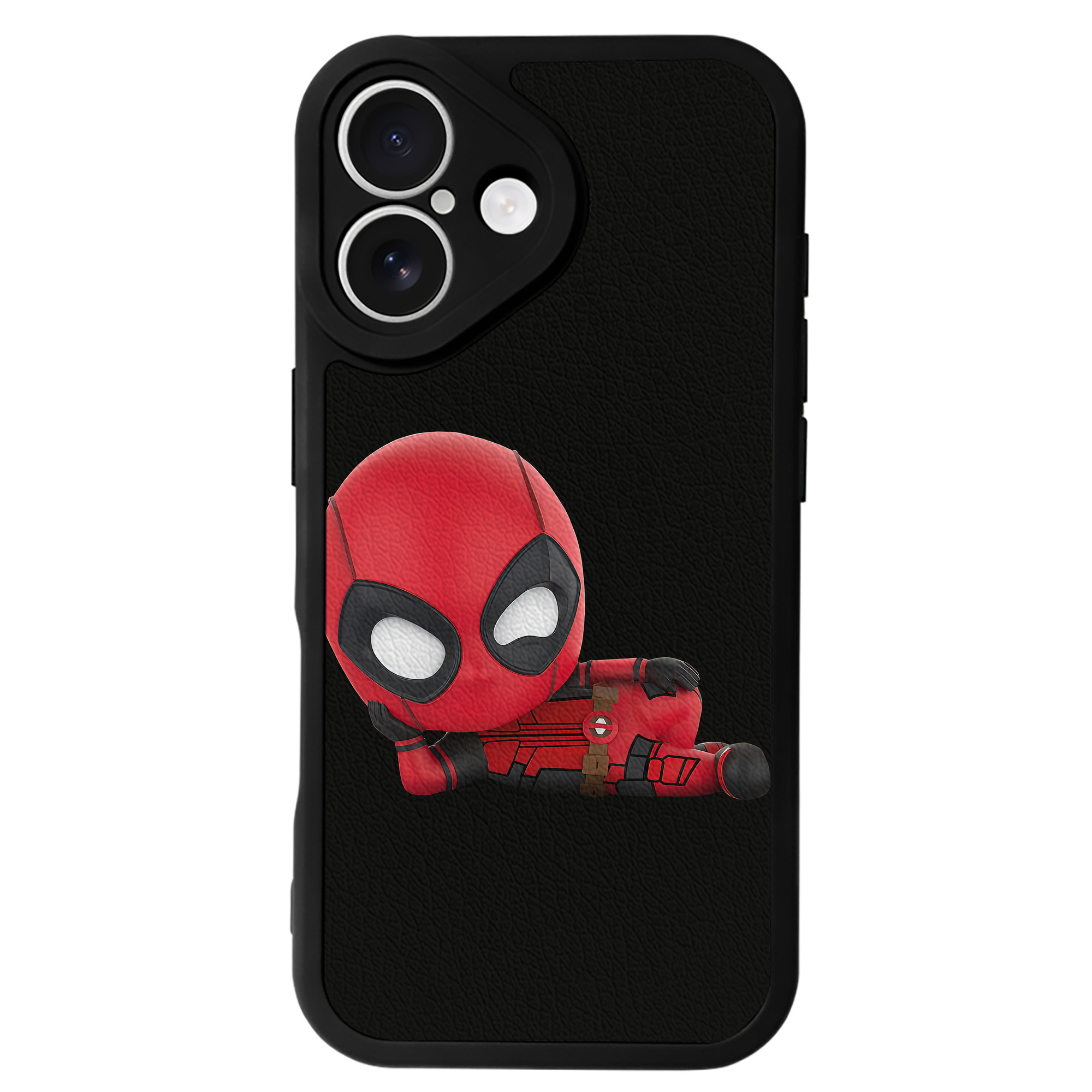 （画像用） Deadpool デッドプール 【iPhone 16シリーズ対応】シリコンスマホケース（レザー調） 材質：シリコン